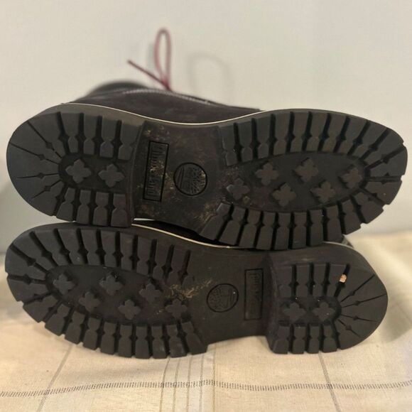 Timberland Black Leather Boots - Size 7.5 - Picture 3 of 8